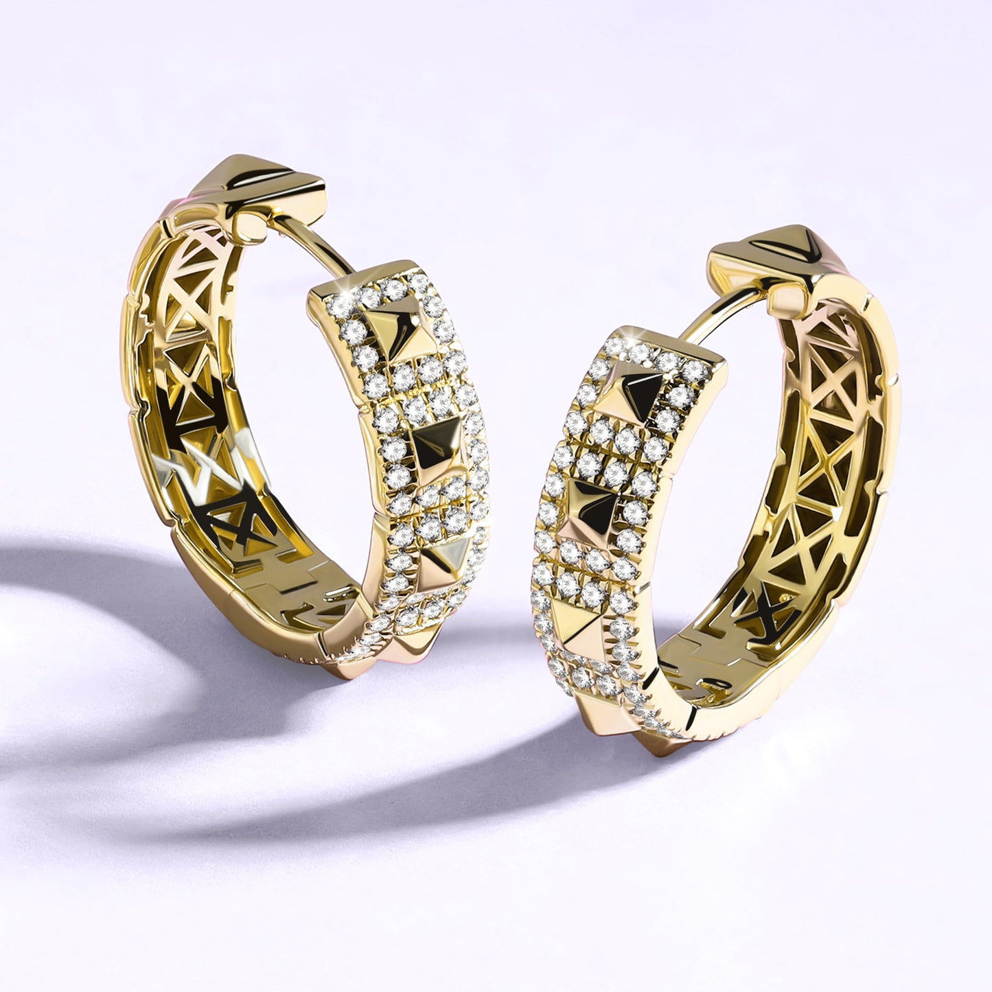 Zenyth Pyramid Luxe Diamond Huggies