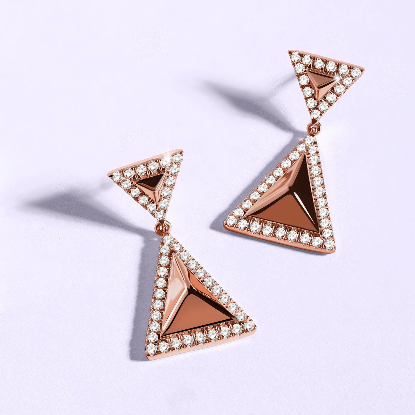 Zenyth Pyramid Luxe Contour Diamond Earrings