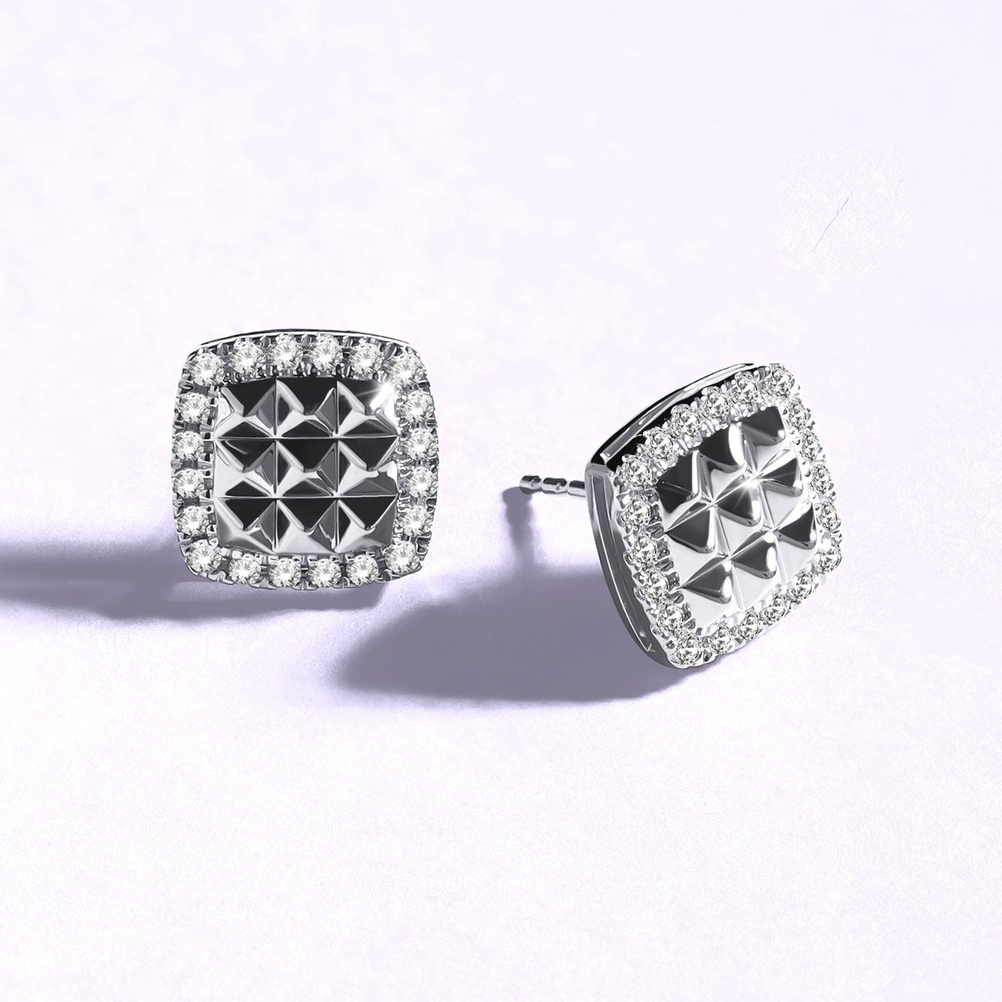Zenyth Pyramid Radiant Diamond Studs