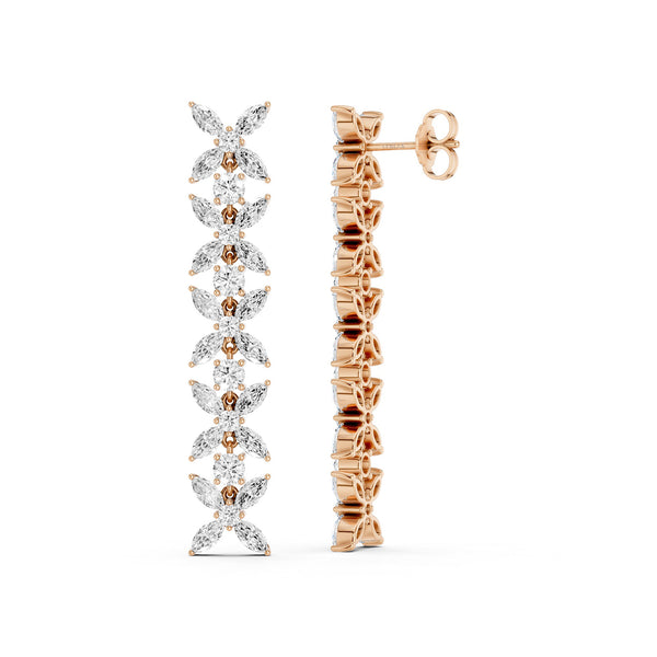 Alyssa Marquise Cascading Dangler Diamond Earrings