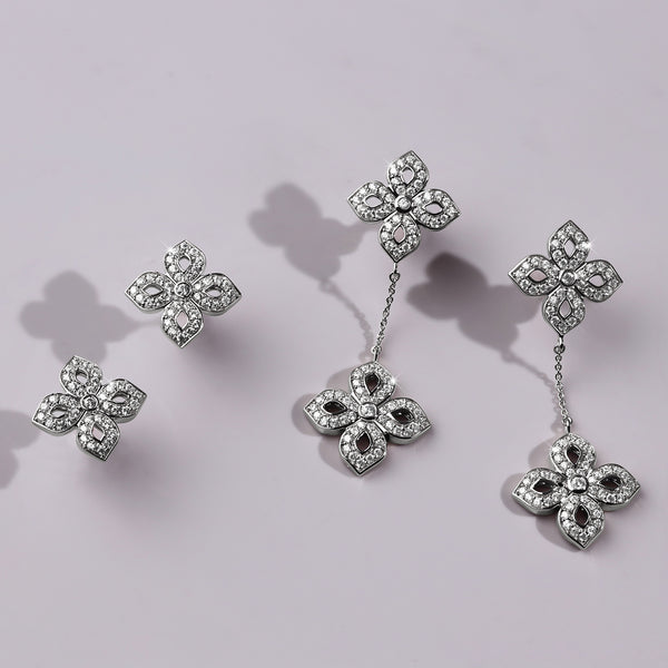 La Fleur Silhouette Diamond Studs