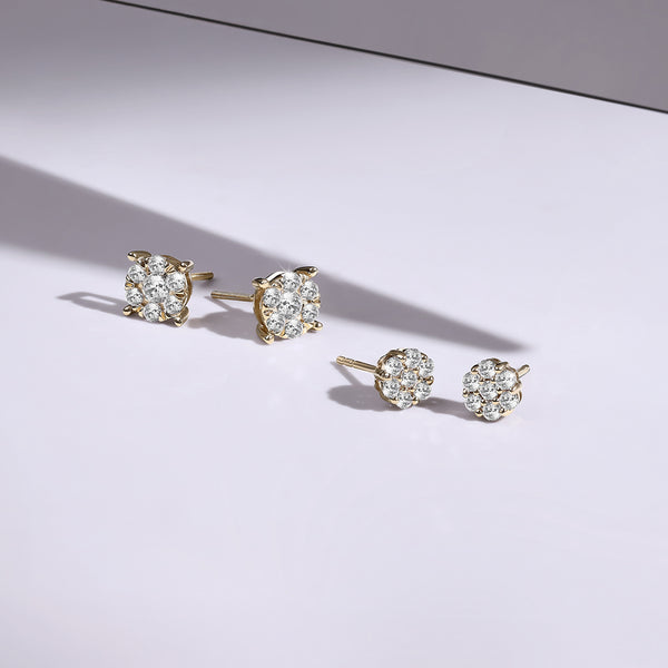 Floral Cluster Studs Large