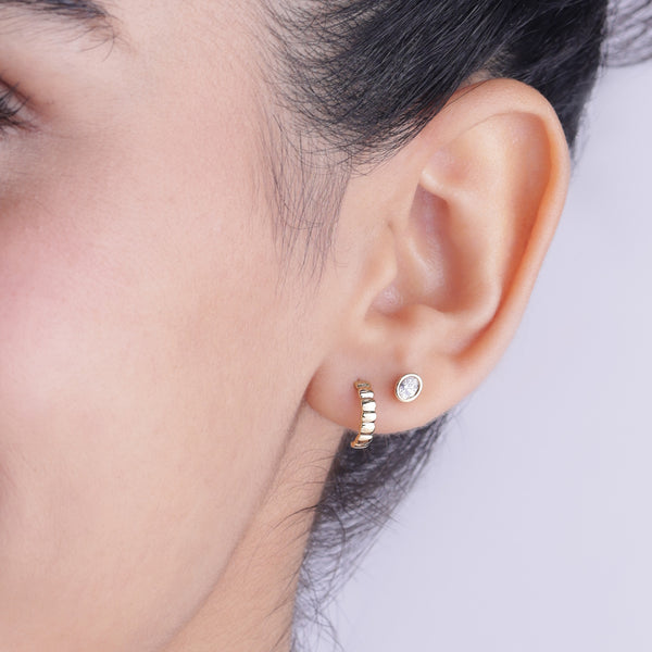 Bubble Huggie Hoops