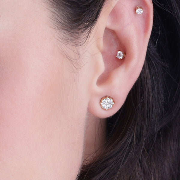 Floral Cluster Studs Medium