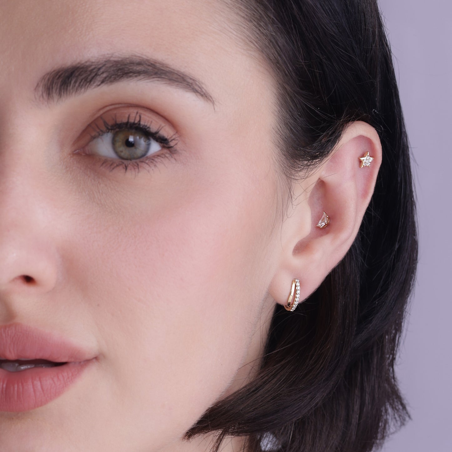 Double Wave Open Hoop Earrings