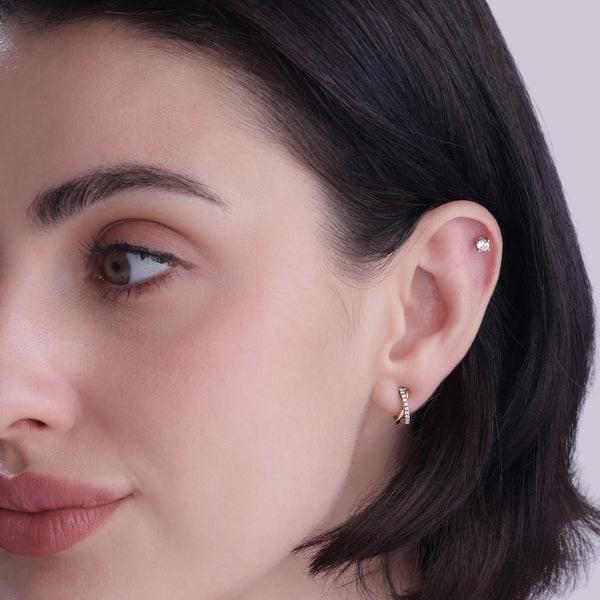 Criss-Cross Open Hoops