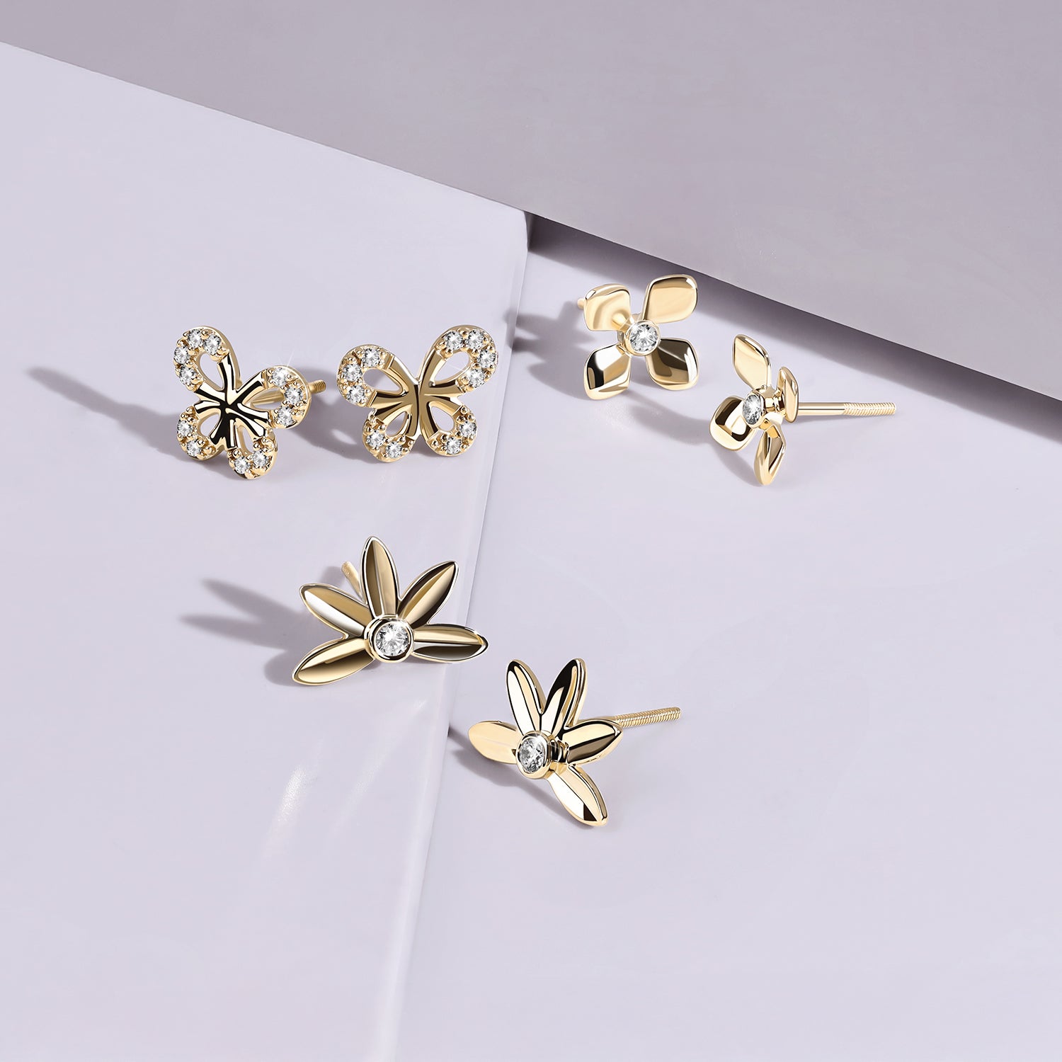 Edge-Set Butterfly Studs