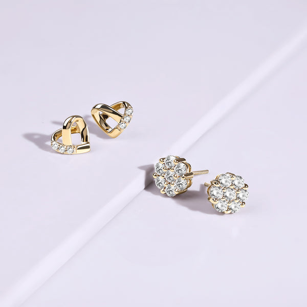 Entwined Heart Studs