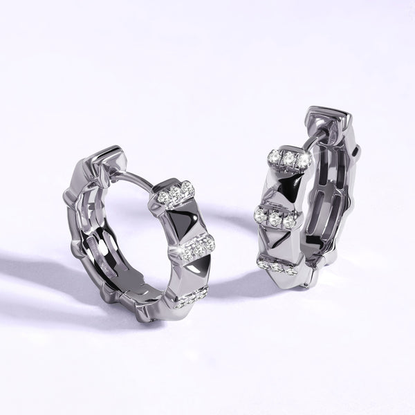 Zenyth Tiered Pyramid Diamond Huggies