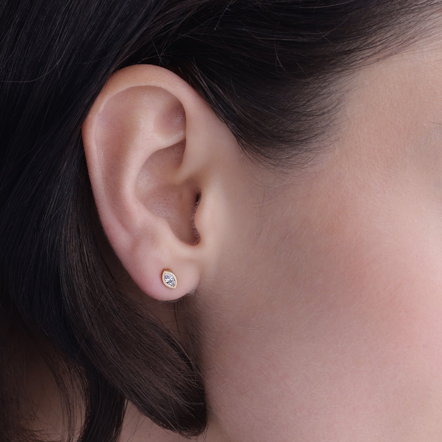 Marquise Bezel-Set Studs
