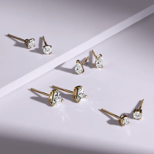 4-Prong Round-Cut Studs