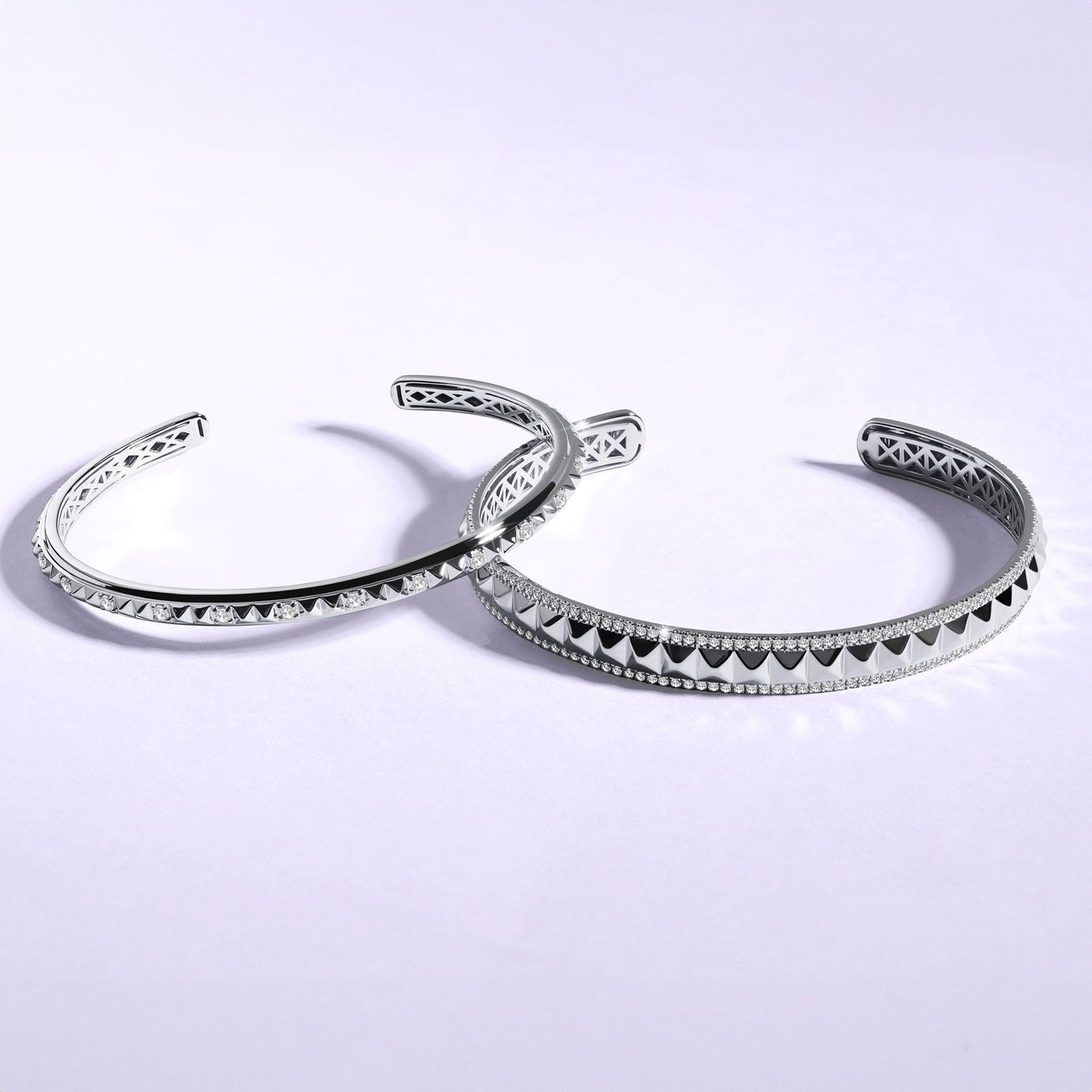 Zenyth Pyramid Spiked Cuff Bracelet