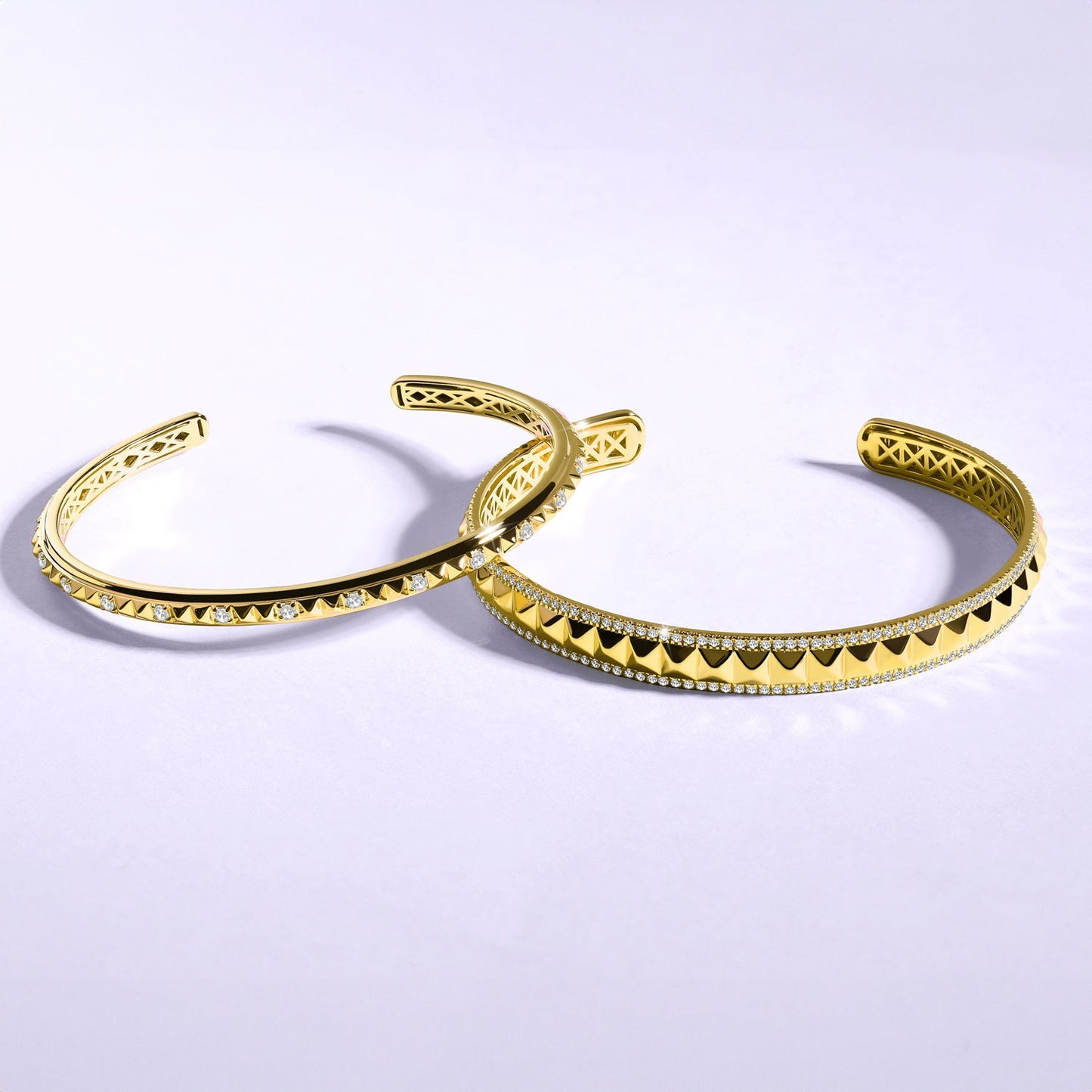 Zenyth Pyramid Spiked Cuff Bracelet