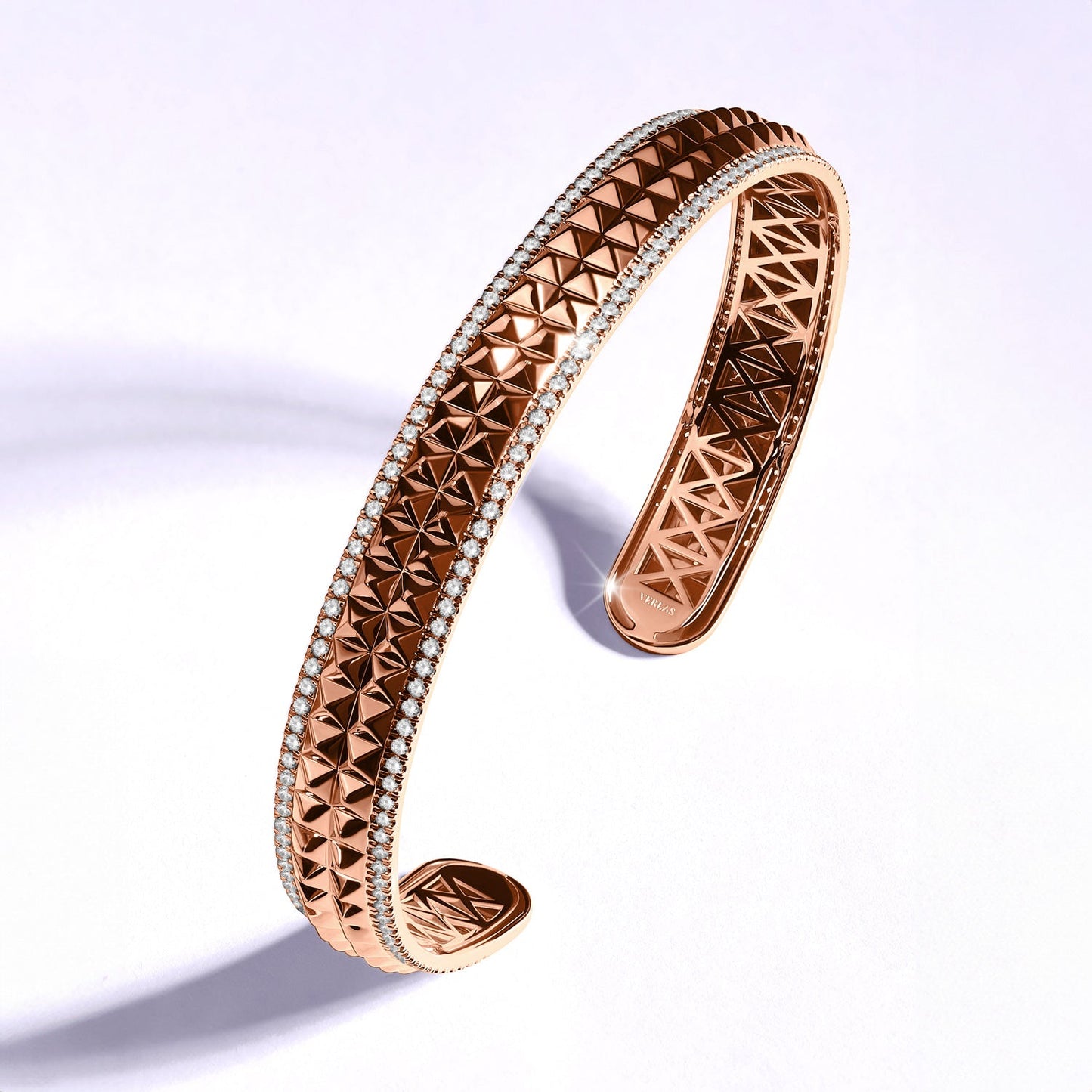 Zenyth Two-Tier Pyramid Cuff Bracelet