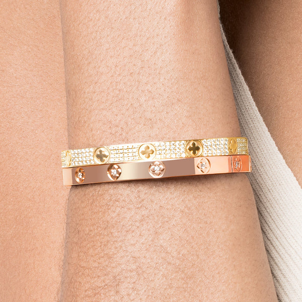 La Fleur 3-Rows Round Bangle
