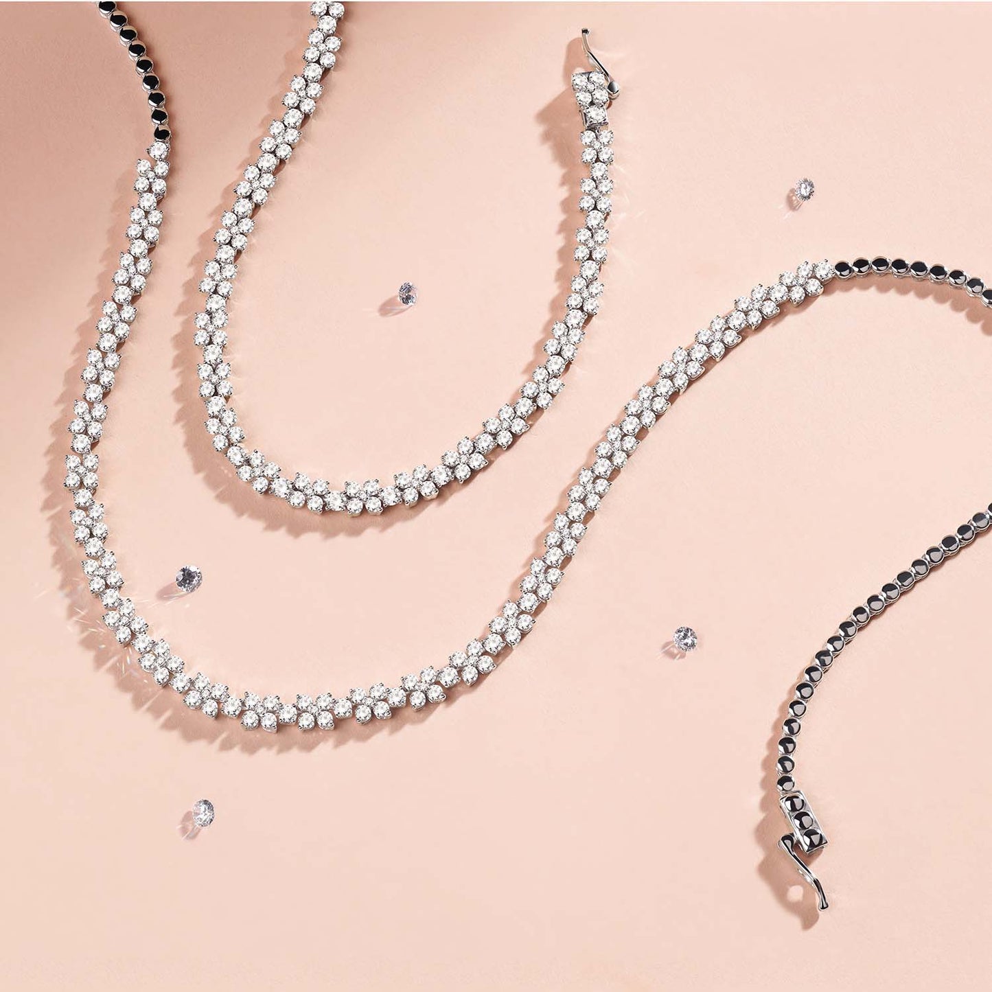 Alyssa Radiant Diamond Tennis Necklace