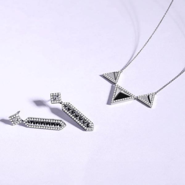 Pyramid Trio Pendant Necklace
