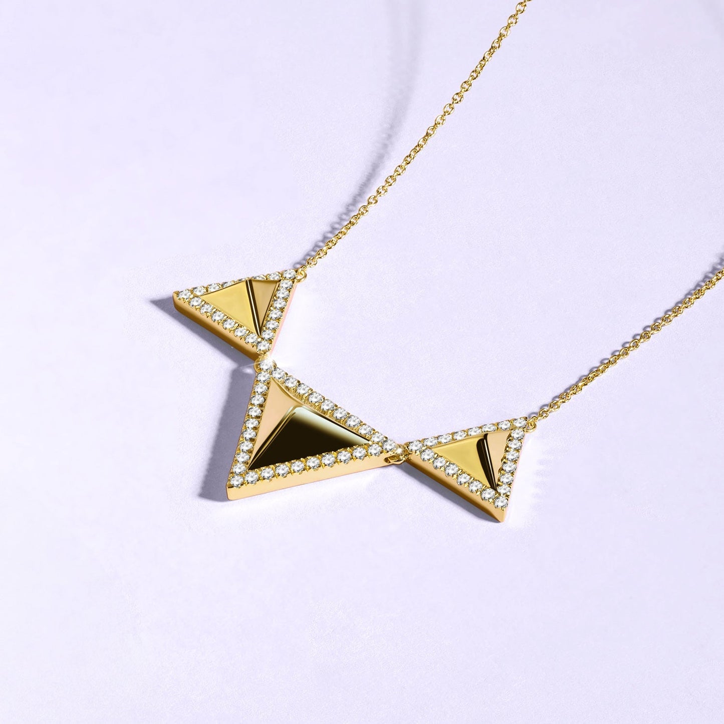 Pyramid Trio Pendant Necklace