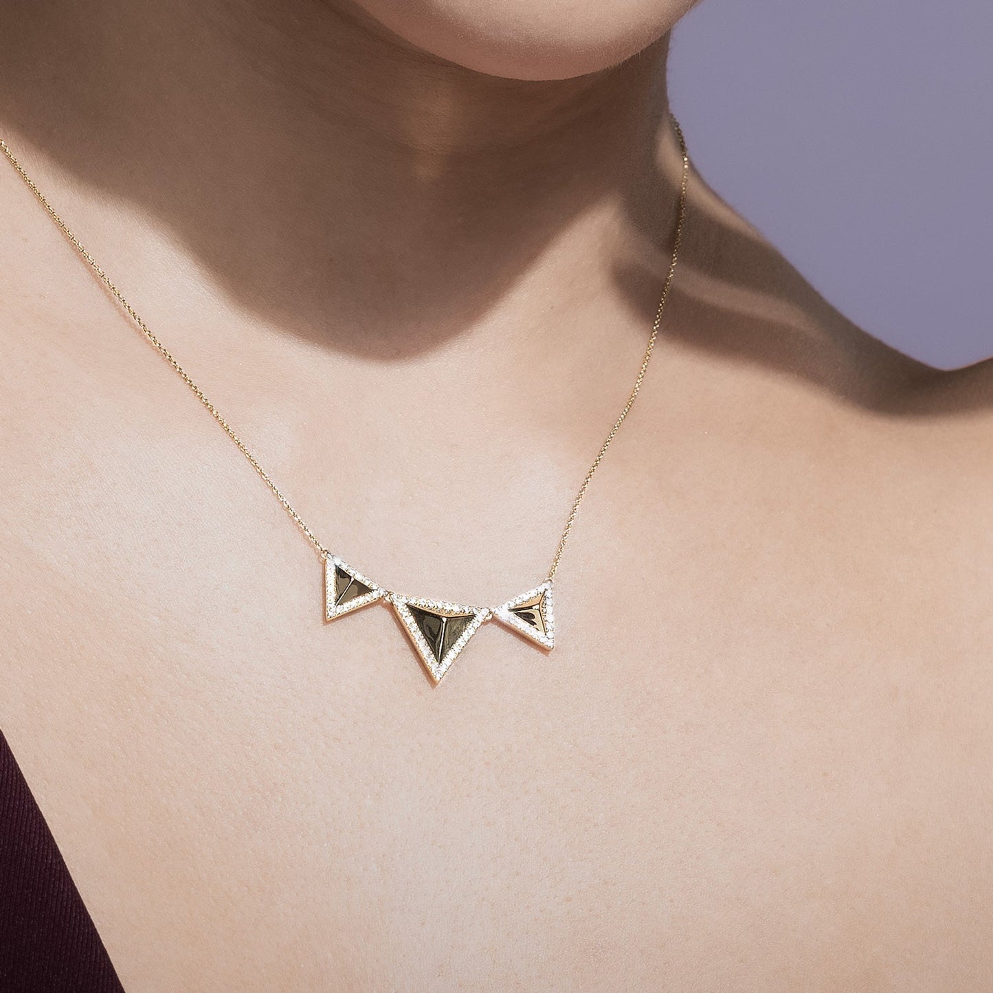 Pyramid Trio Pendant Necklace