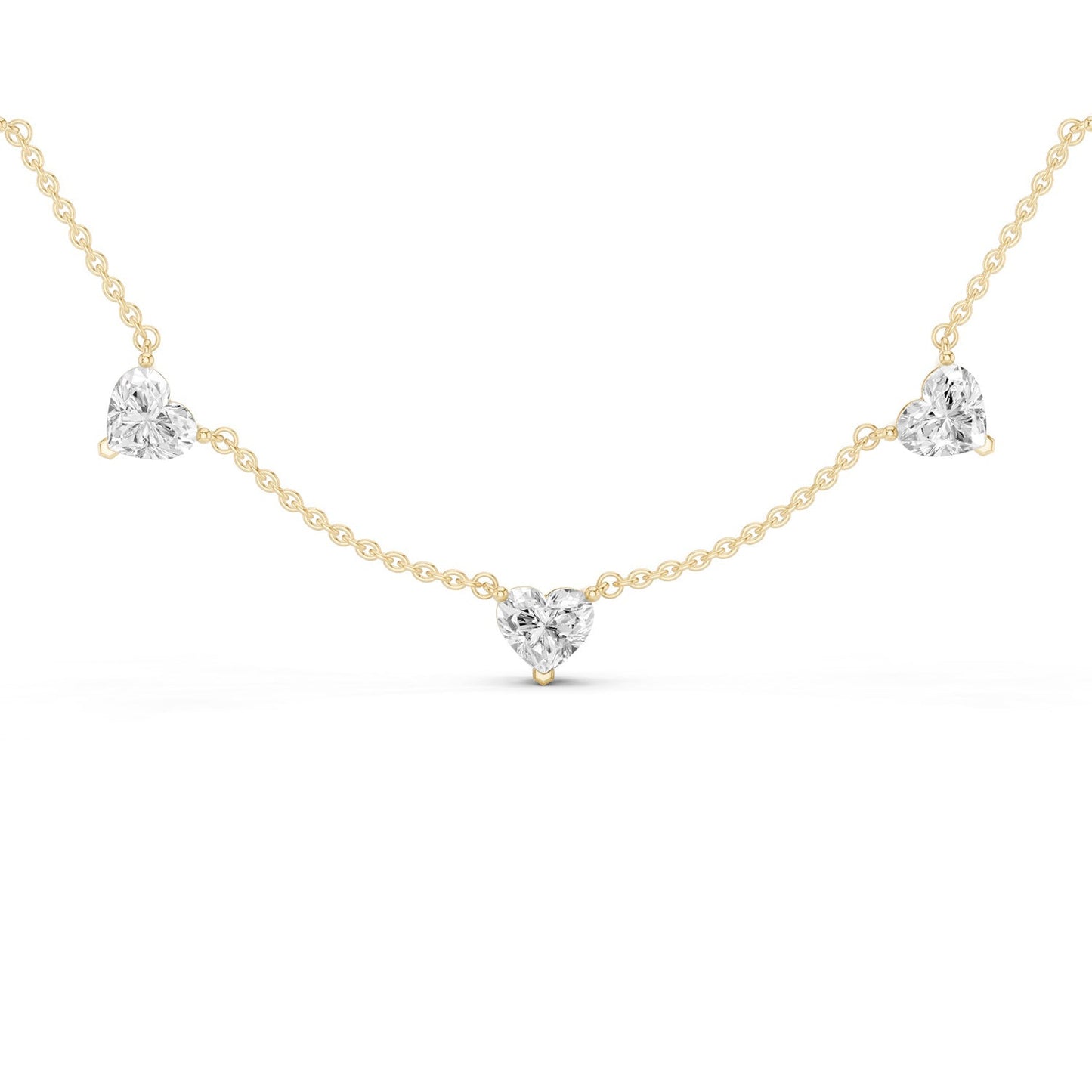 7-Heart Stationed Necklace