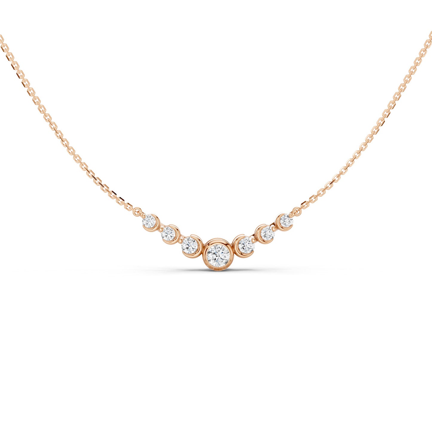Graduated Bezel Necklace