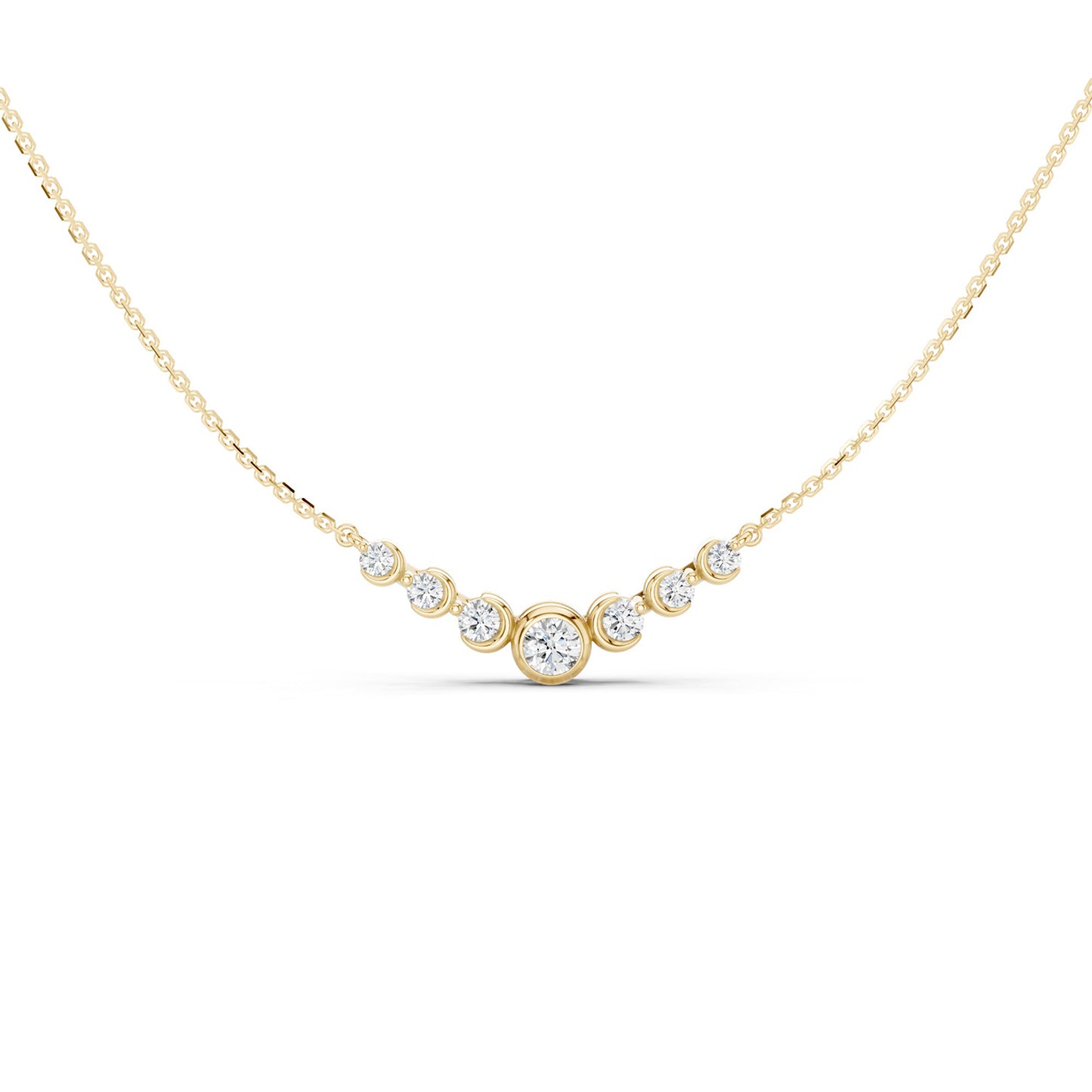 Graduated Bezel Necklace