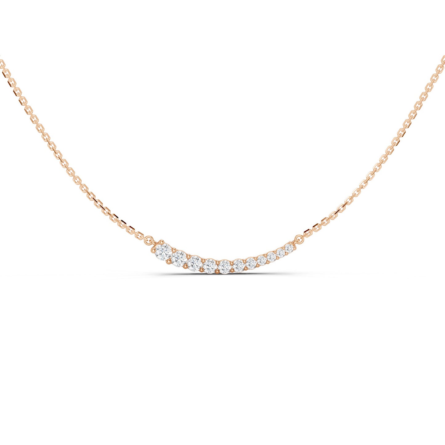Graduated Curved Bar Necklace