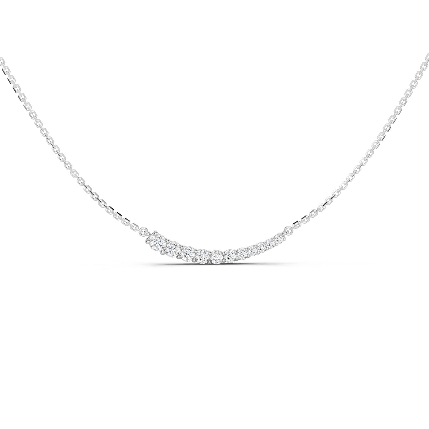 Graduated Curved Bar Necklace
