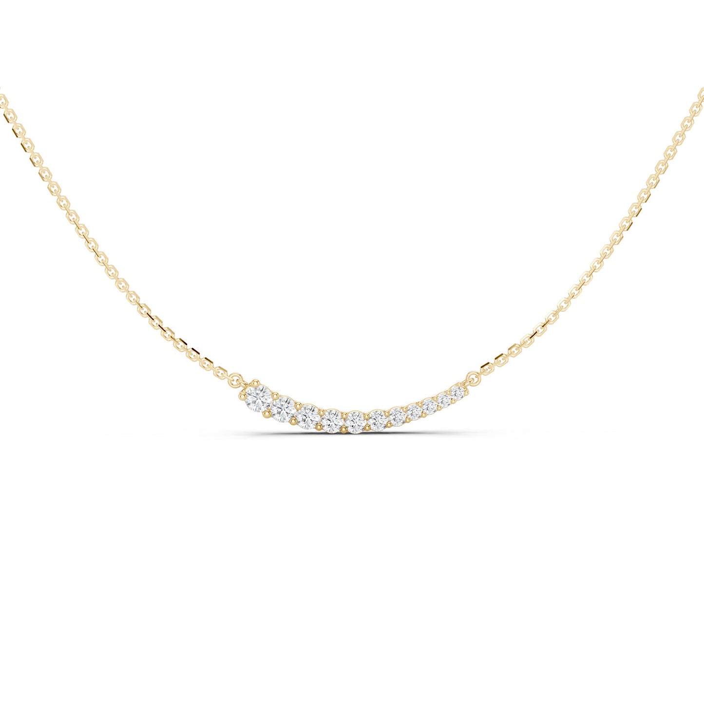 Graduated Curved Bar Necklace