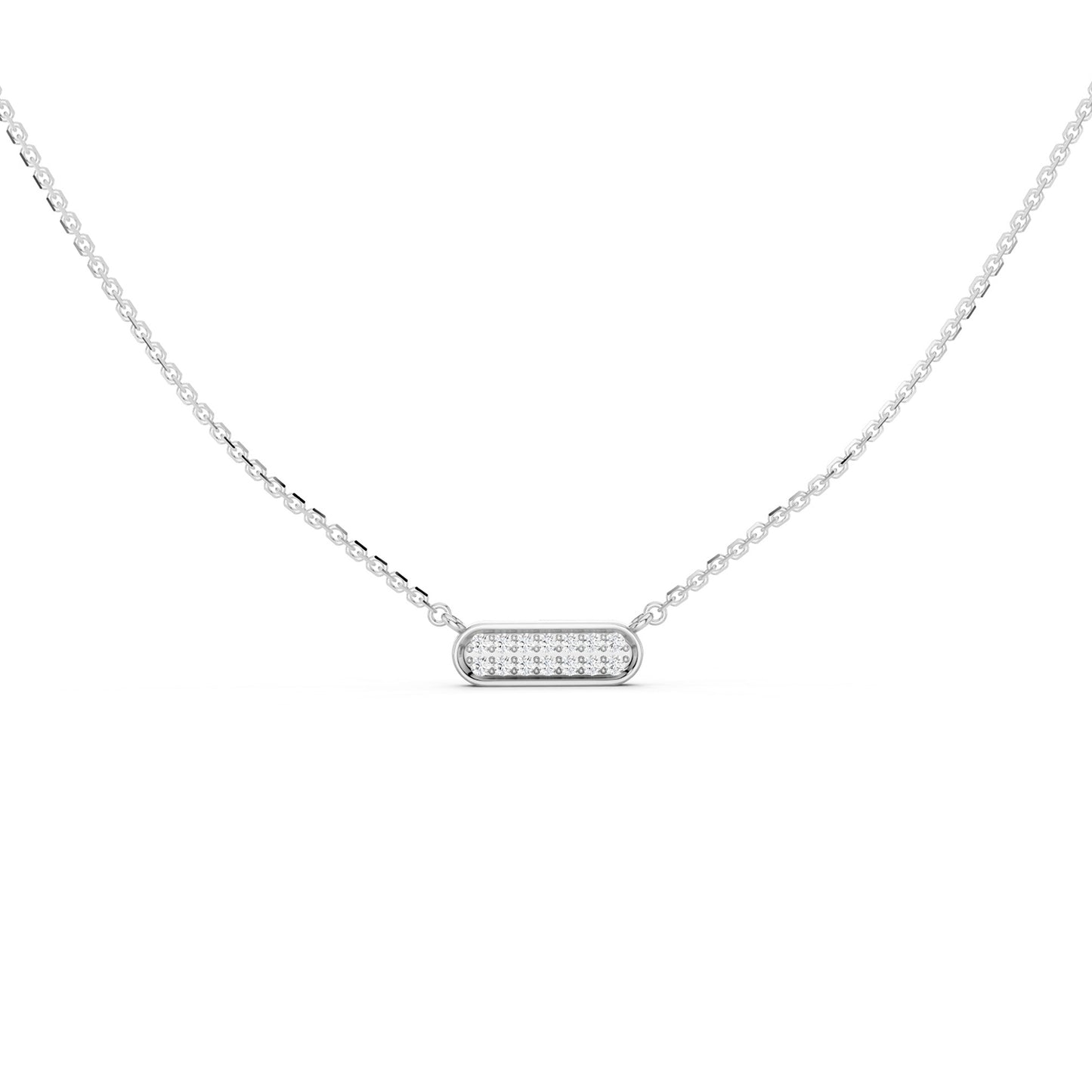 Curved Bar Pendant Necklace