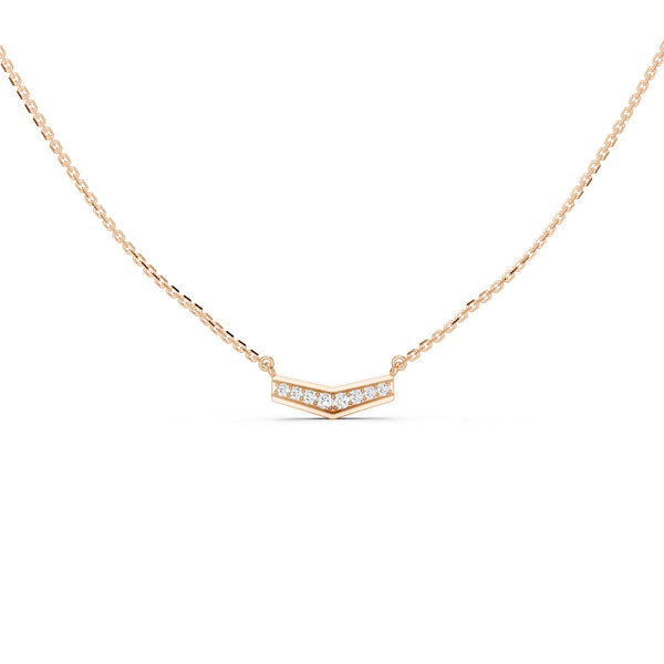 Chevron Bar Pendant Necklace