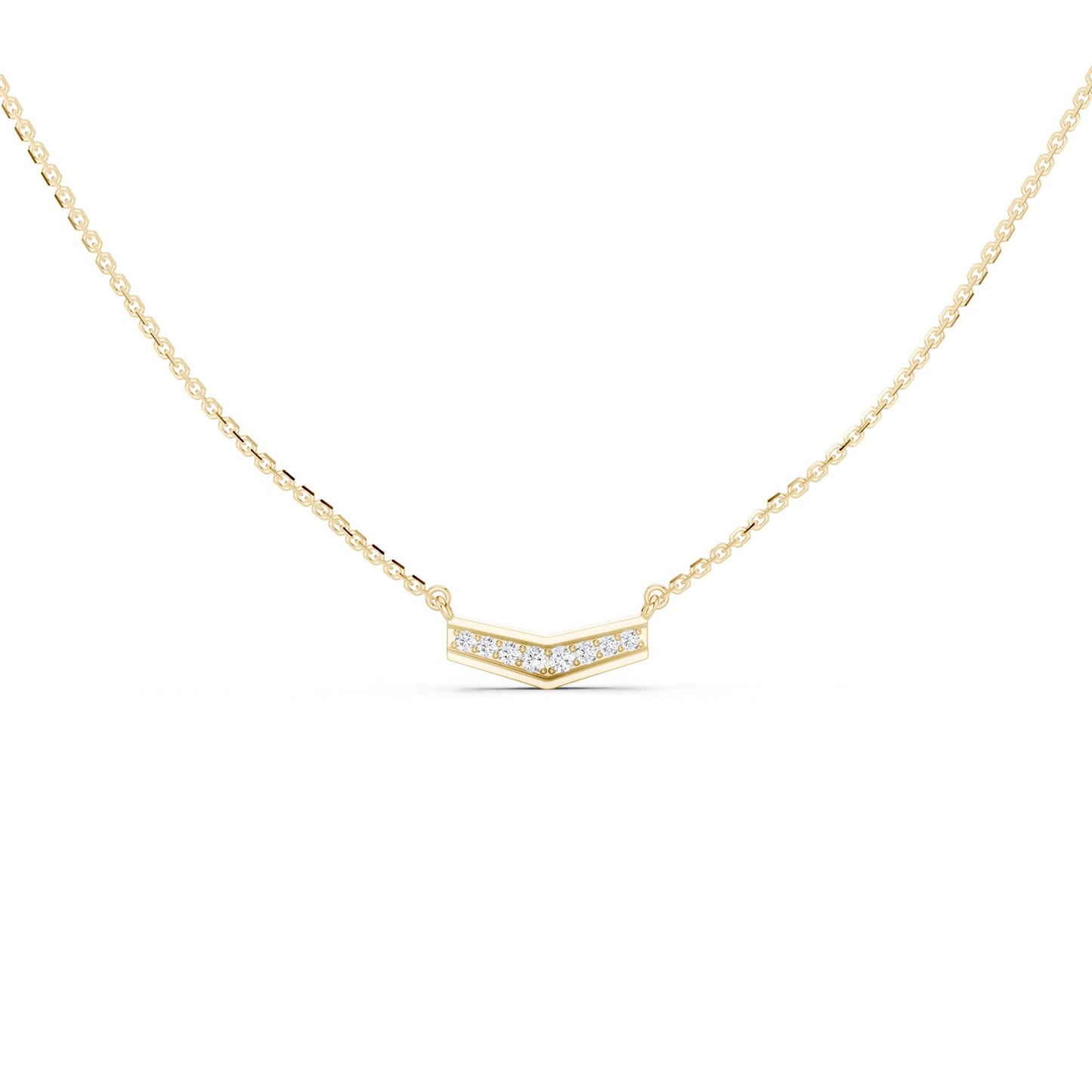 Chevron Bar Pendant Necklace
