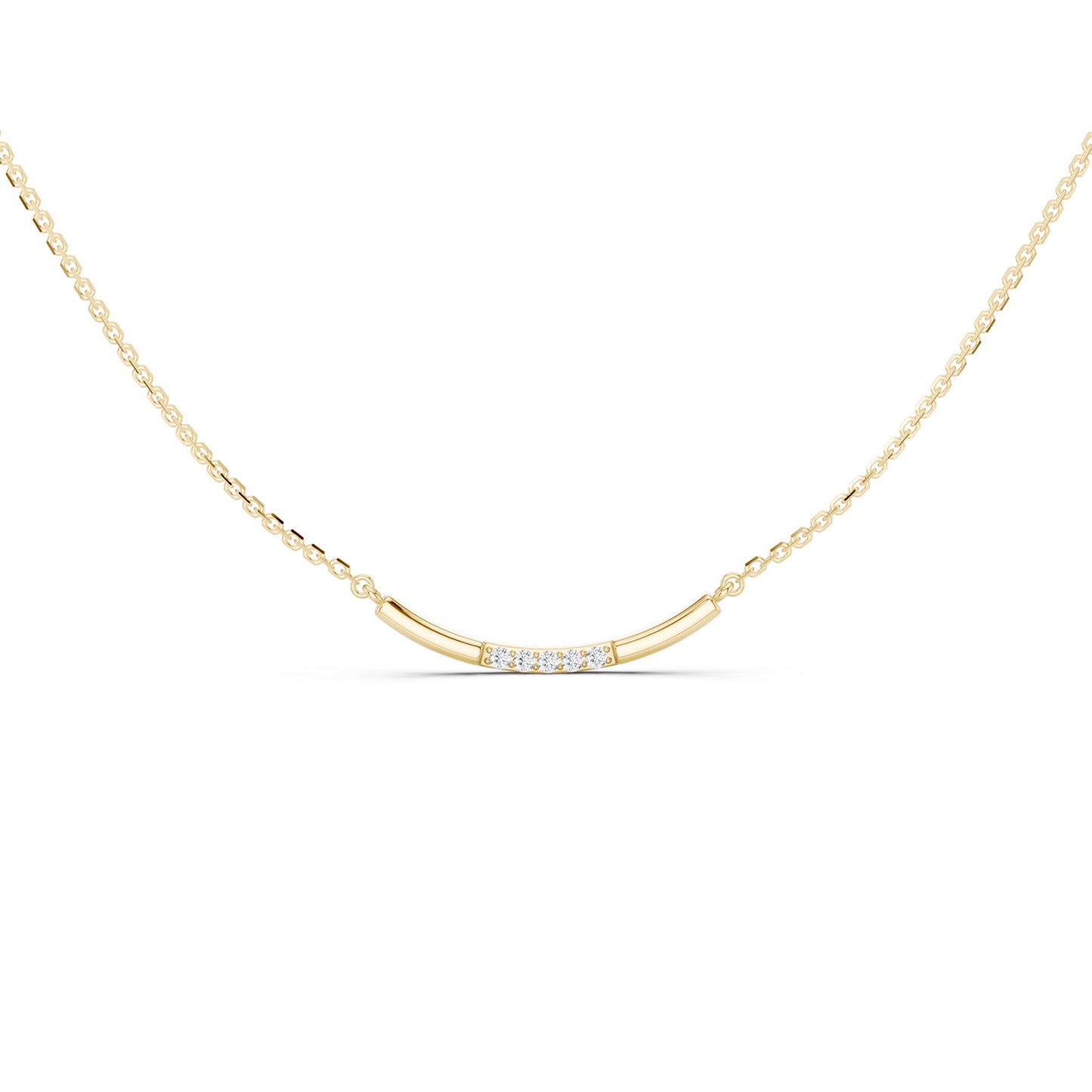Arc Pave Bar Necklace