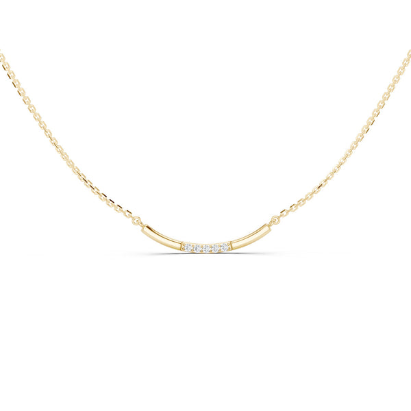 Arc Pave Bar Necklace
