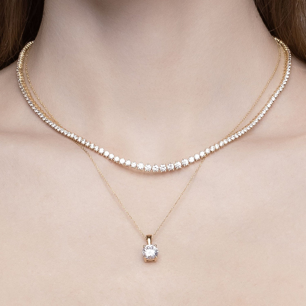 Graduated Luxe Tennis Necklace