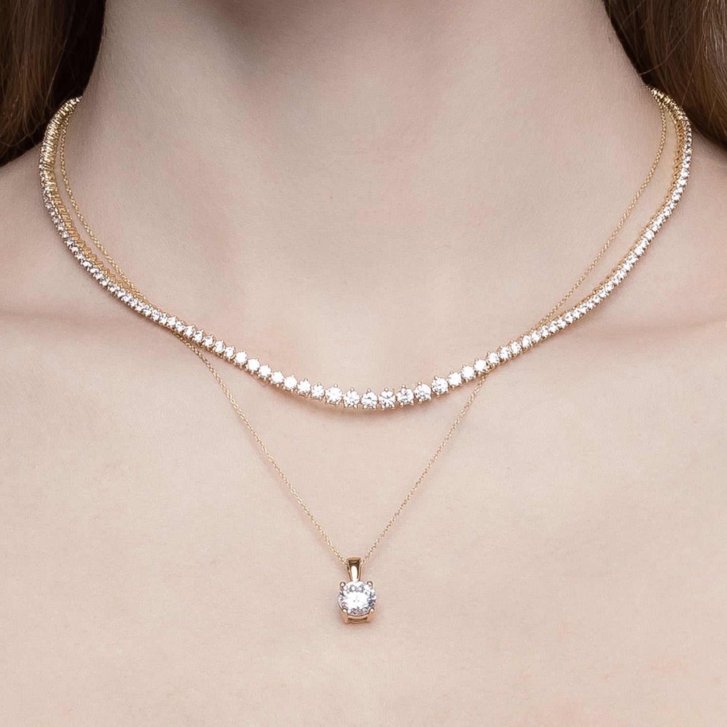 Graduated Luxe Tennis Necklace