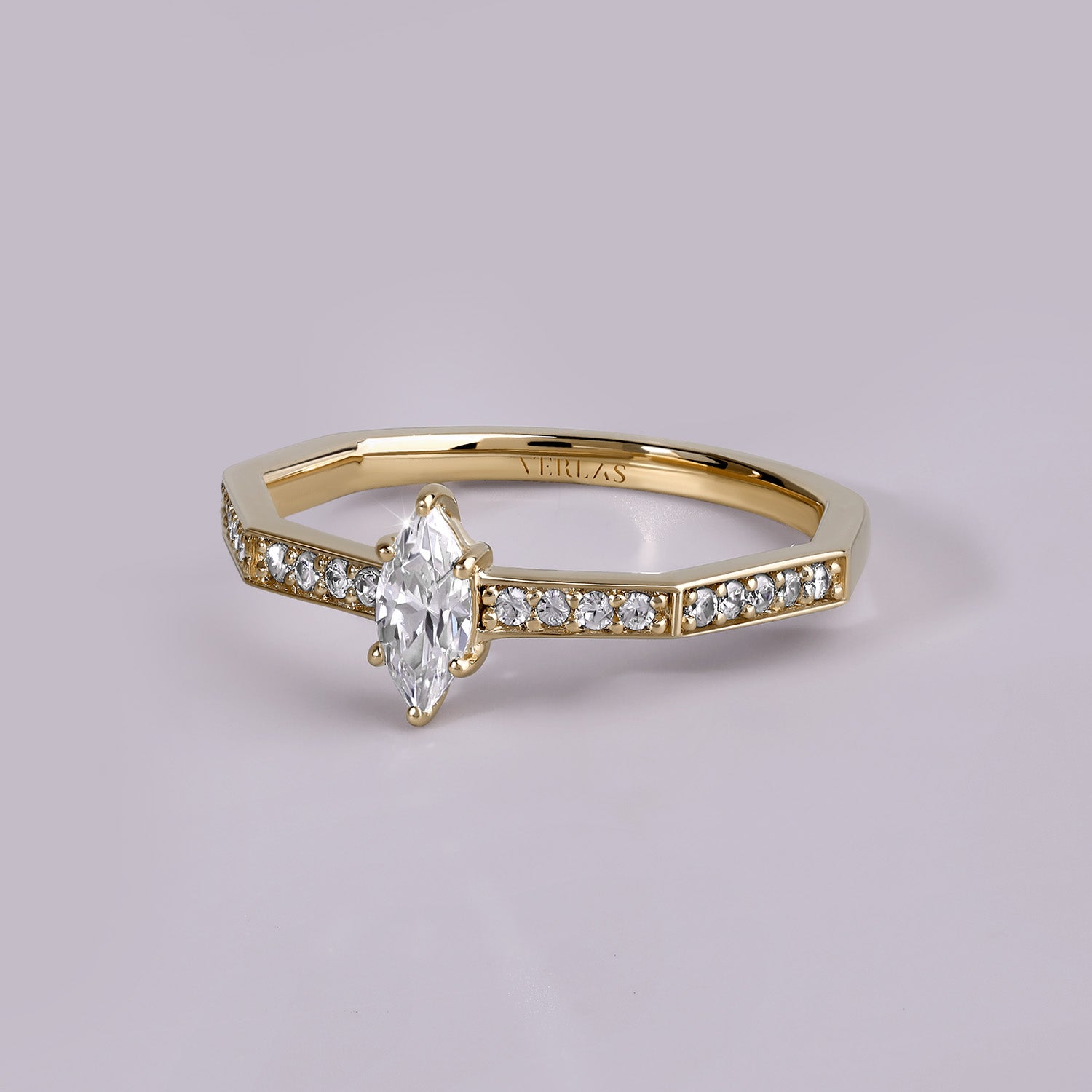 Octad Marquise Channel Set Ring