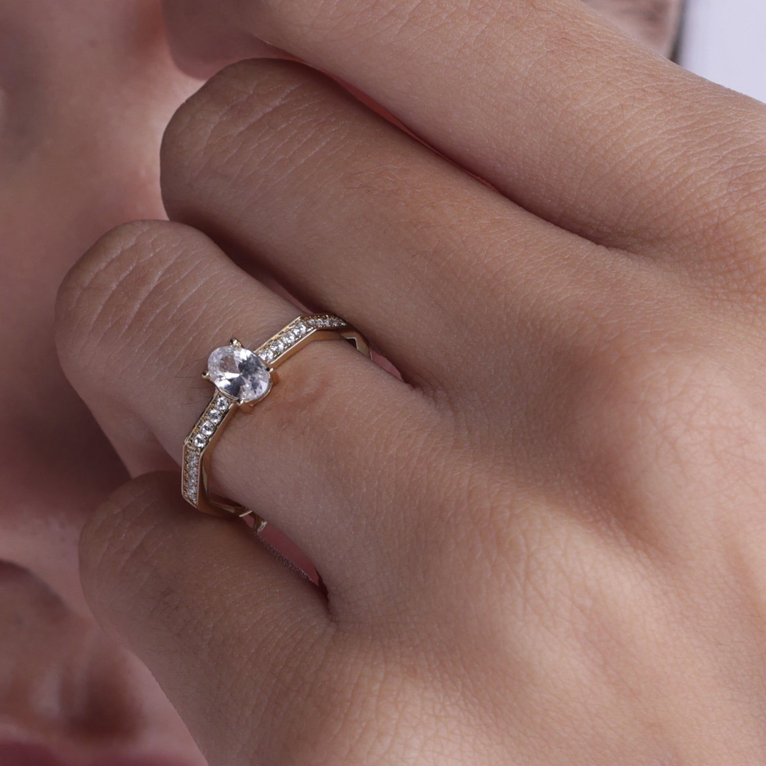 Octad Oval-Cut Channel Ring
