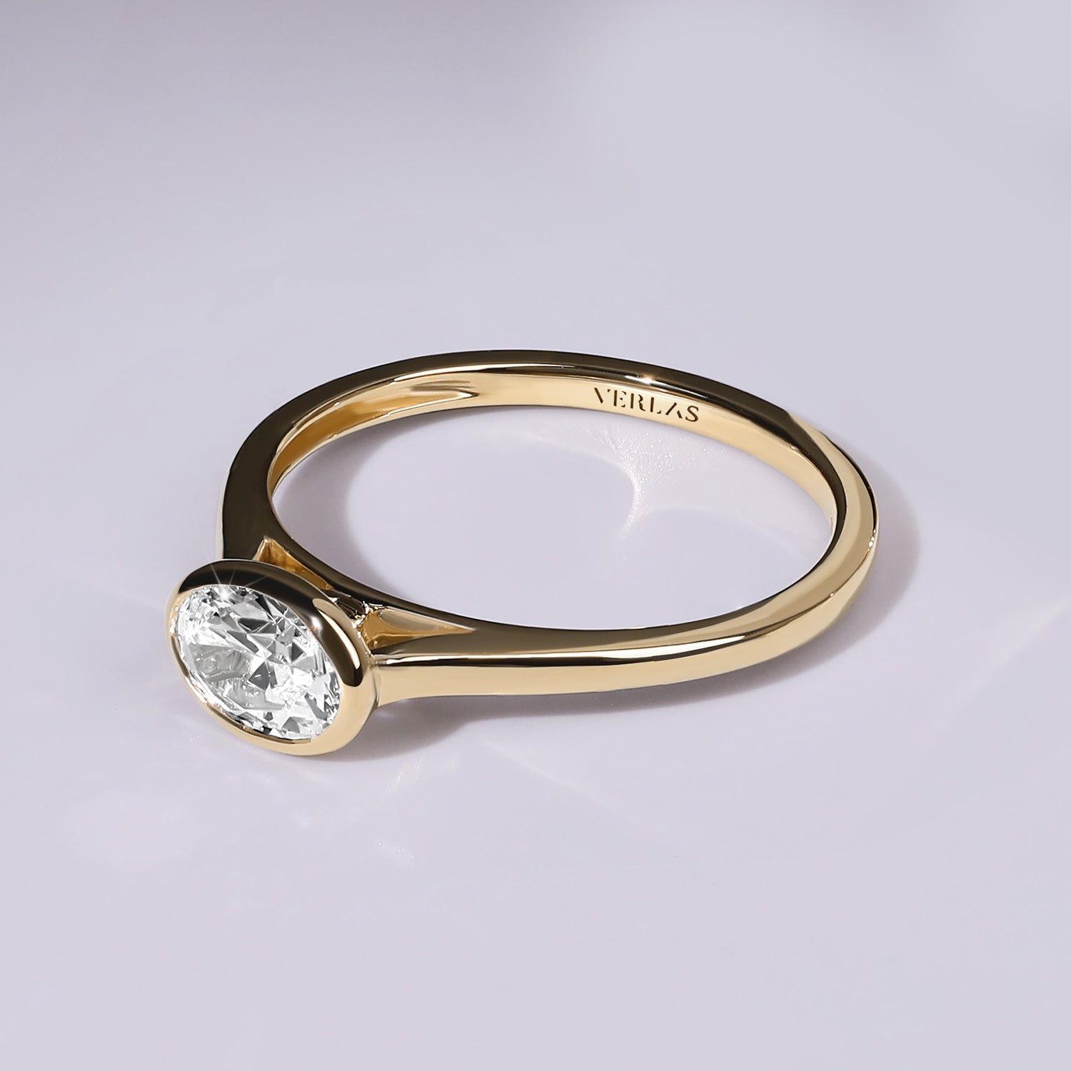 Oval East-West Bezel Ring