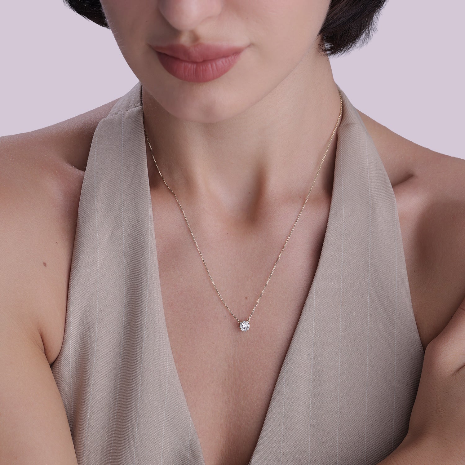 Brilliant Cluster Pendant Necklace