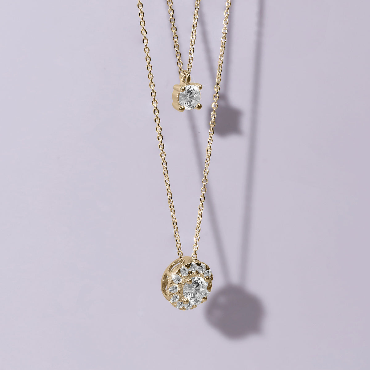 Brilliant Cluster Pendant Necklace