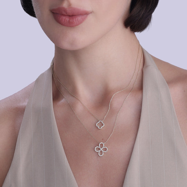 Clover Silhouette Pendant Necklace