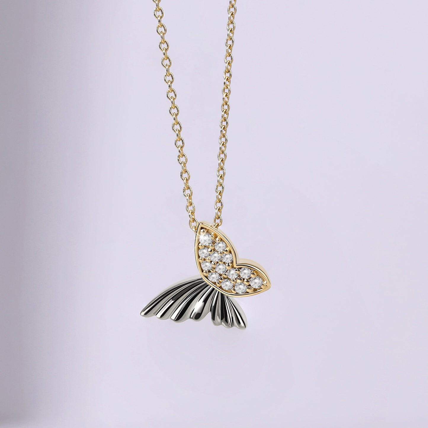 Dual-Tone Butterfly Pendant