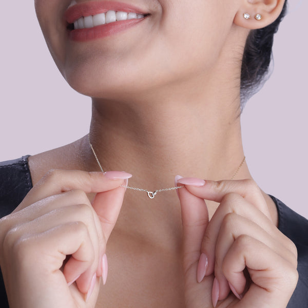 Interlocked Pear & Half Moon Necklace