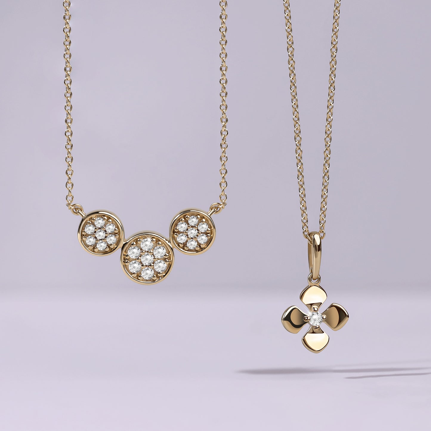 La Fleur 4-Petal Solitaire Pendant