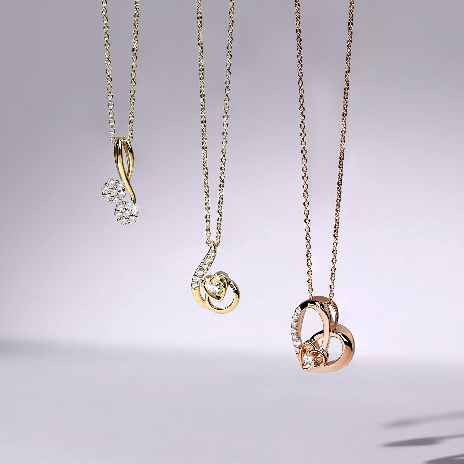 Intertwined Double Heart Pendant