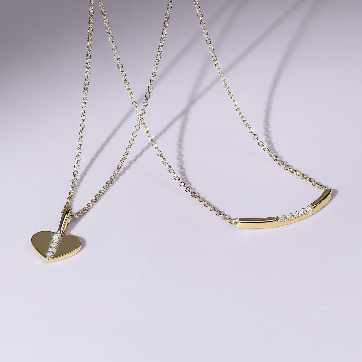 Split Pave Heart Pendant