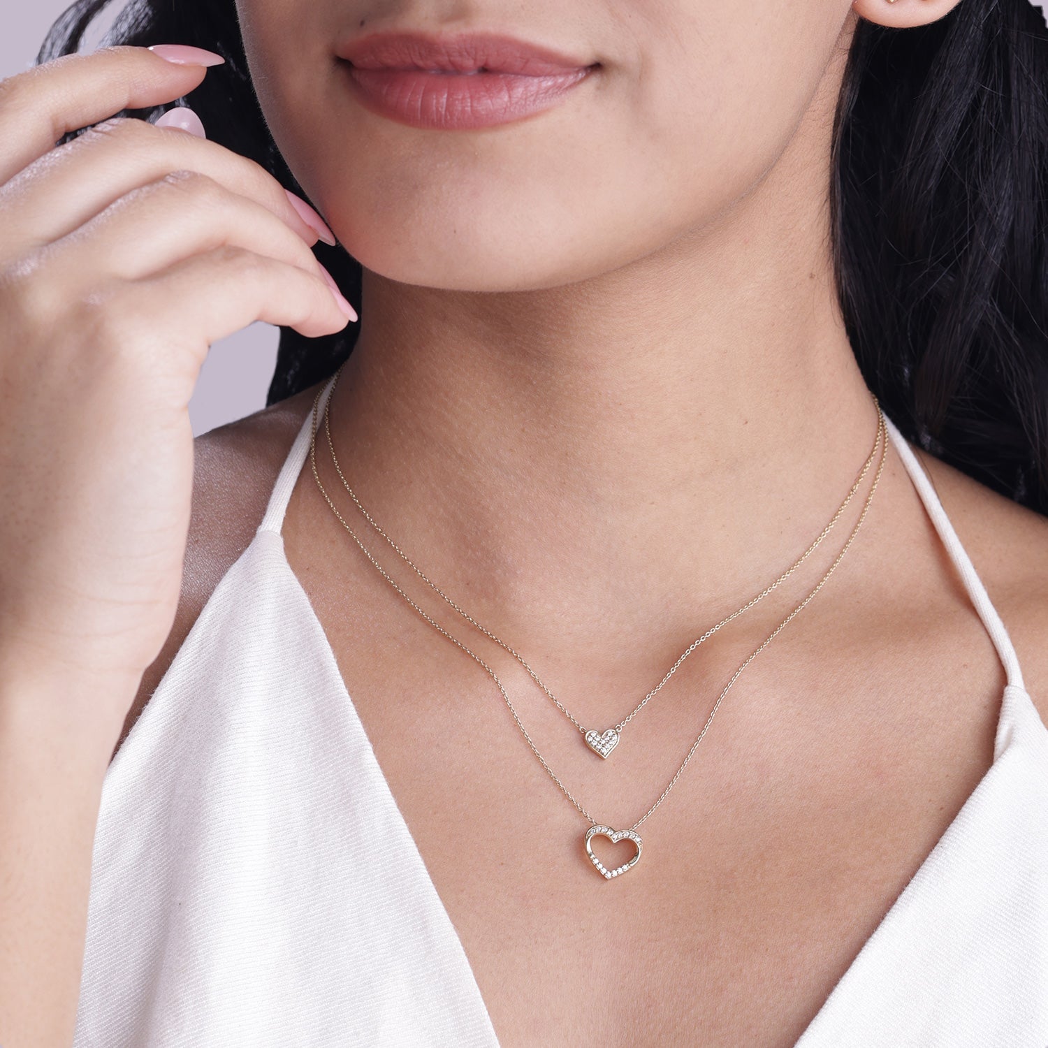 Cluster Heart Necklace