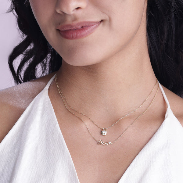 Round-Cut Lock Necklace