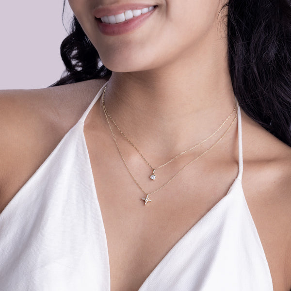 Cradled Round Pendant
